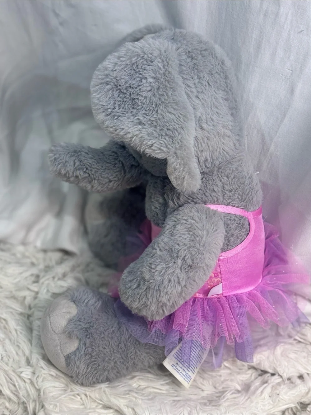 Build A Bear Plush Elephant Stuffed Animal Gray 16